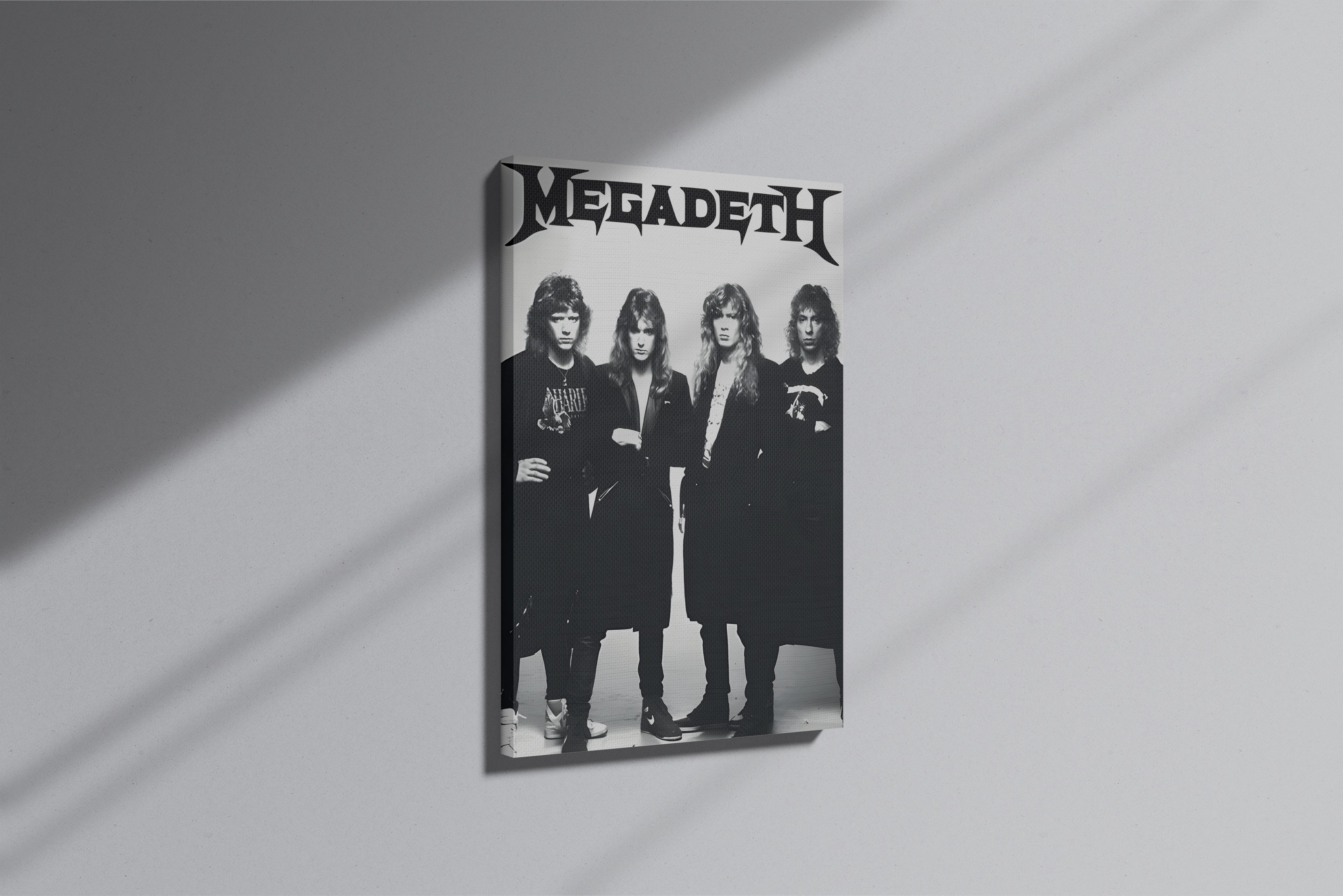 GeekCultcha Megadeth Group Photo Premium Canvas Print