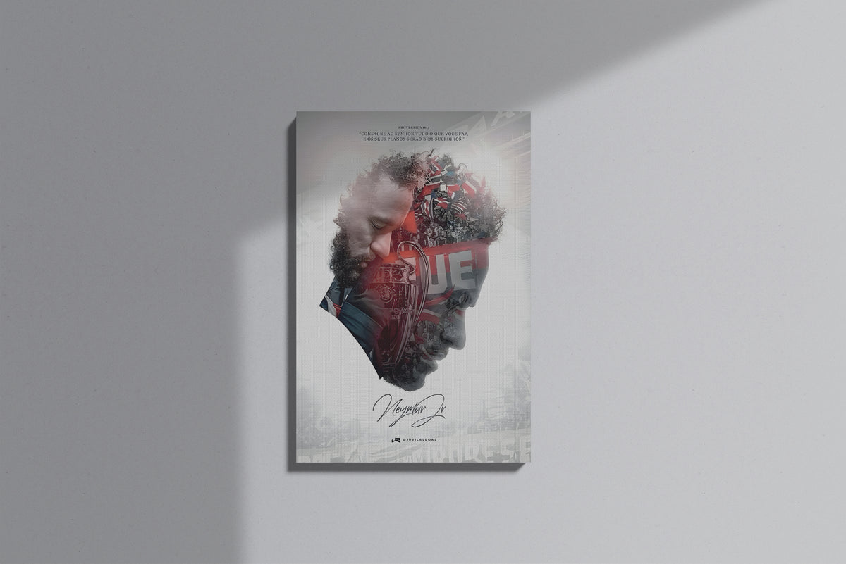 GeekCultcha Neymar Jr Football Player Premium Canvas Painting