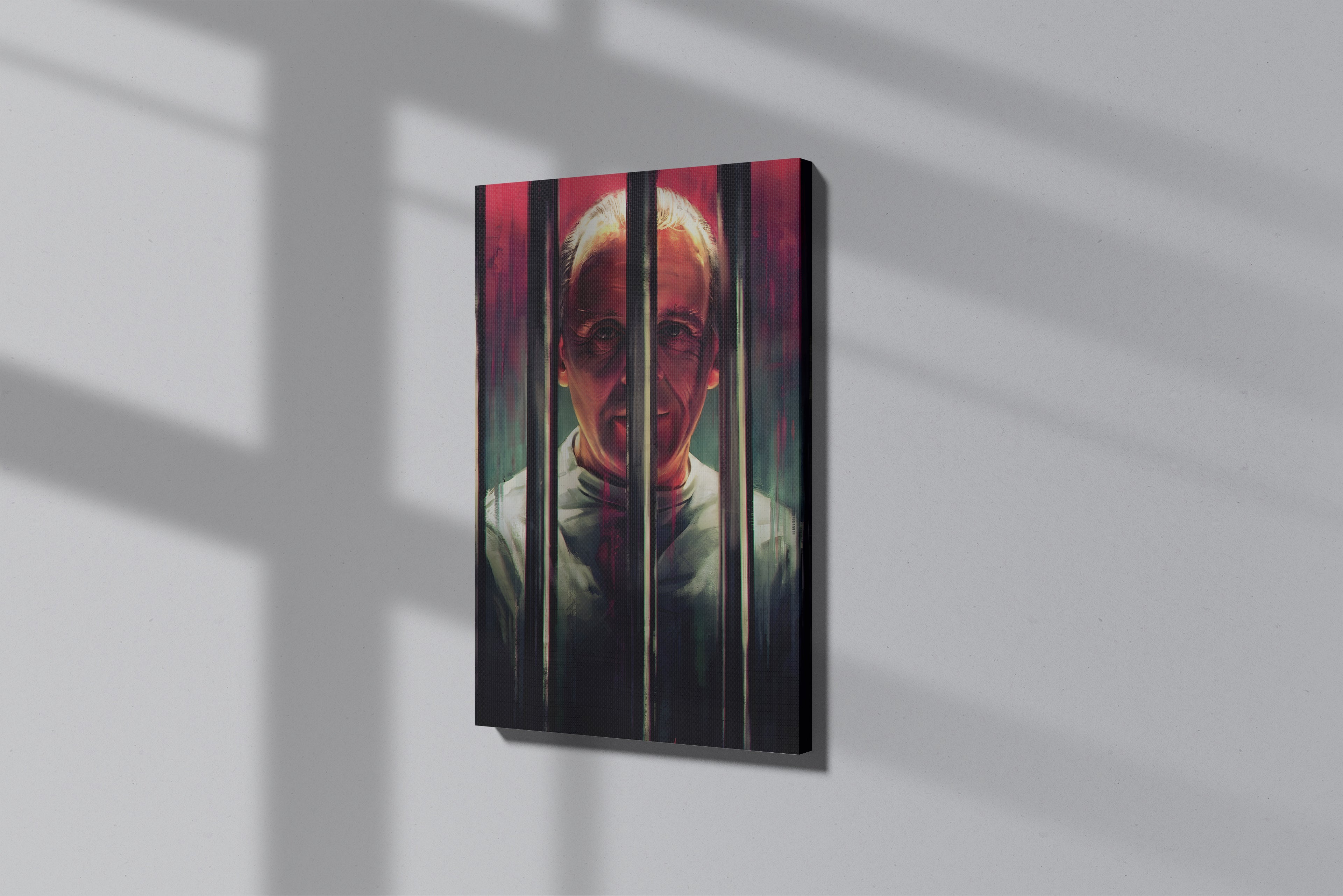 GeekCultcha Silence of the Lambs Hannibal Lecter Premium Canvas Print