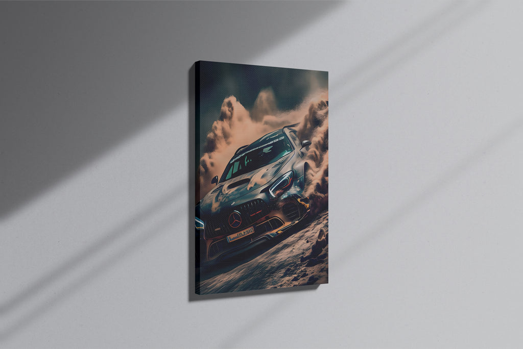 GeekCultcha Mercedes-Benz Racing Themed Premium Canvas Painting