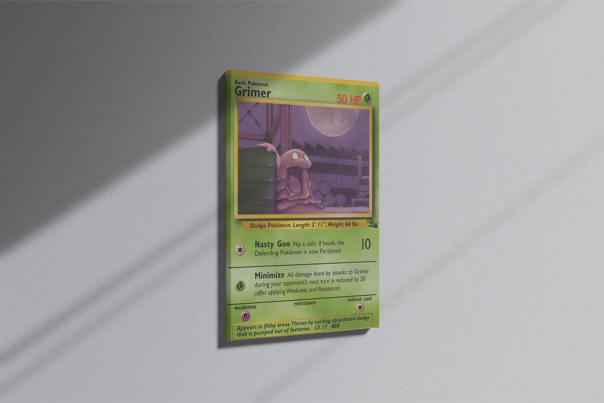 GeekCultcha Pokémon Grimer Themed Premium Canvas Painting