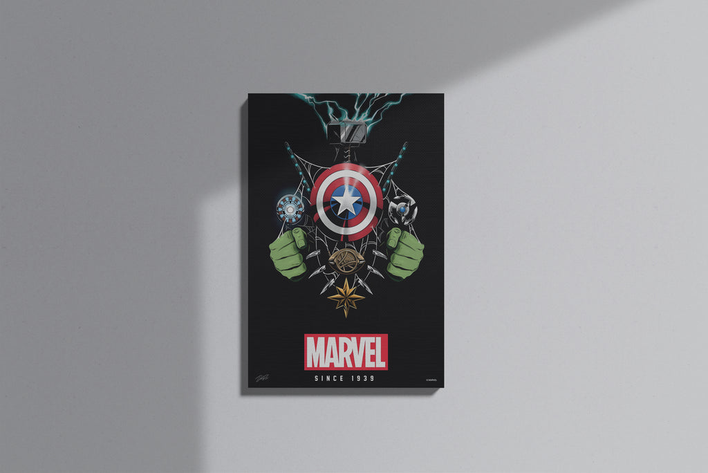 GeekCultcha Marvel Avengers Ensemble Premium Canvas Print