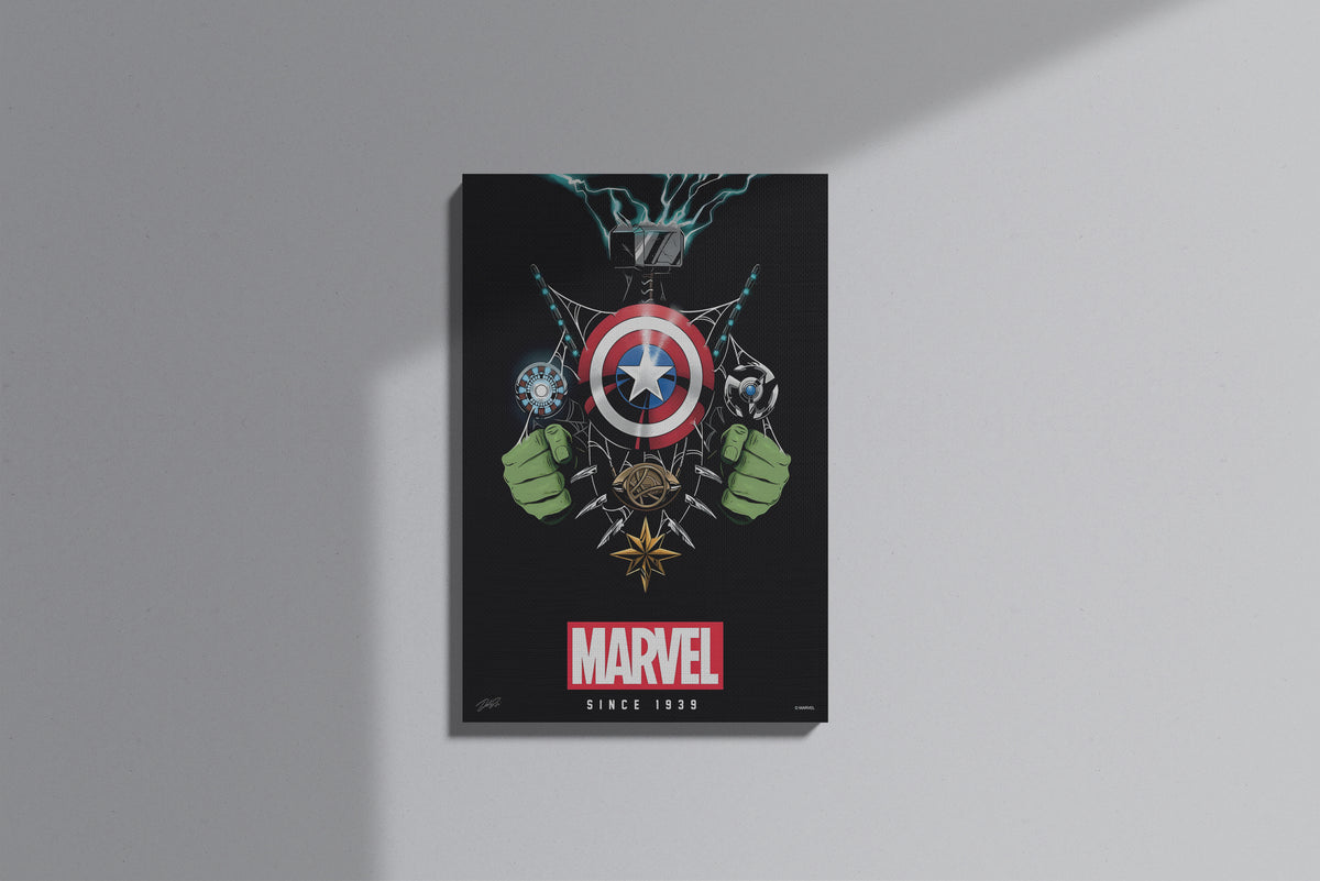 GeekCultcha Marvel Avengers Ensemble Premium Canvas Print