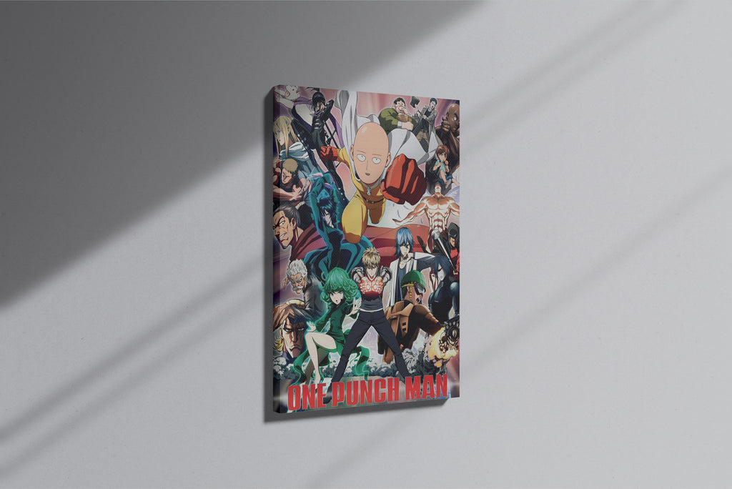 GeekCultcha One Punch Man Character Themed Premium Canvas Print