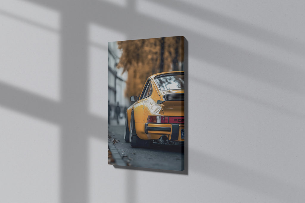GeekCultcha Porsche 911 Retro Premium Canvas Print