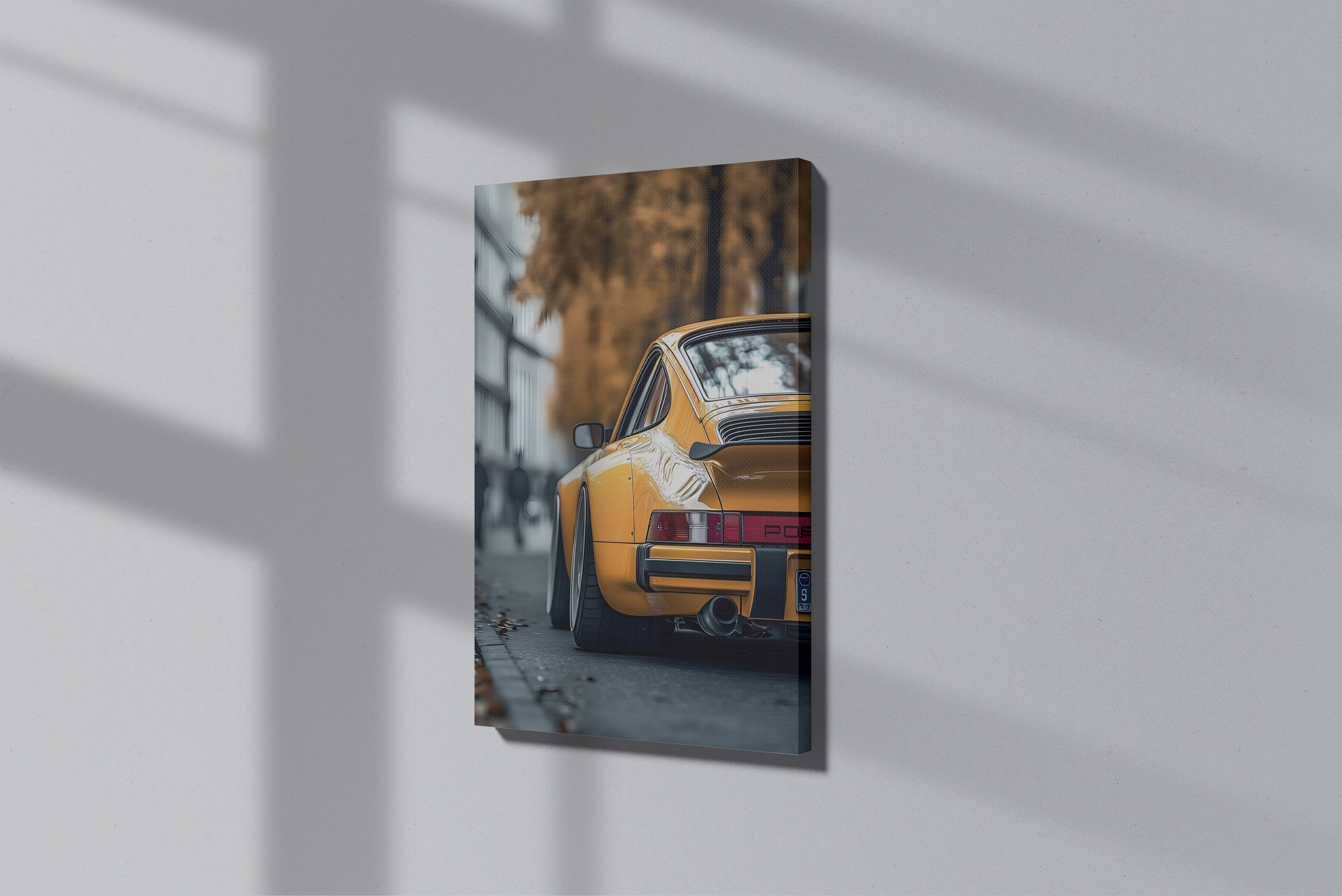GeekCultcha Porsche 911 Retro Premium Canvas Print
