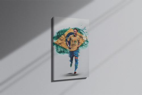GeekCultcha Brazil Football Neymar Premium Canvas Painting