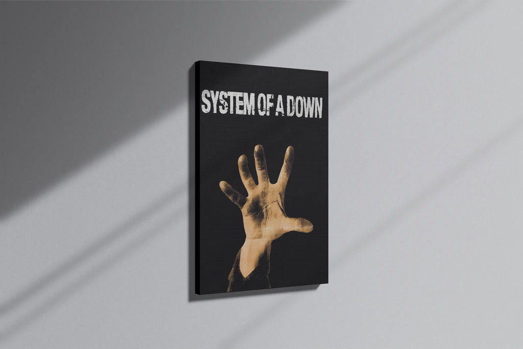 GeekCultcha System of a Down Hand Gesture Design Premium Canvas Painting