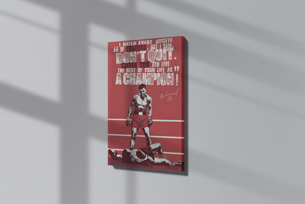 GeekCultcha Muhammad Ali Championship Themed Premium Canvas Painting