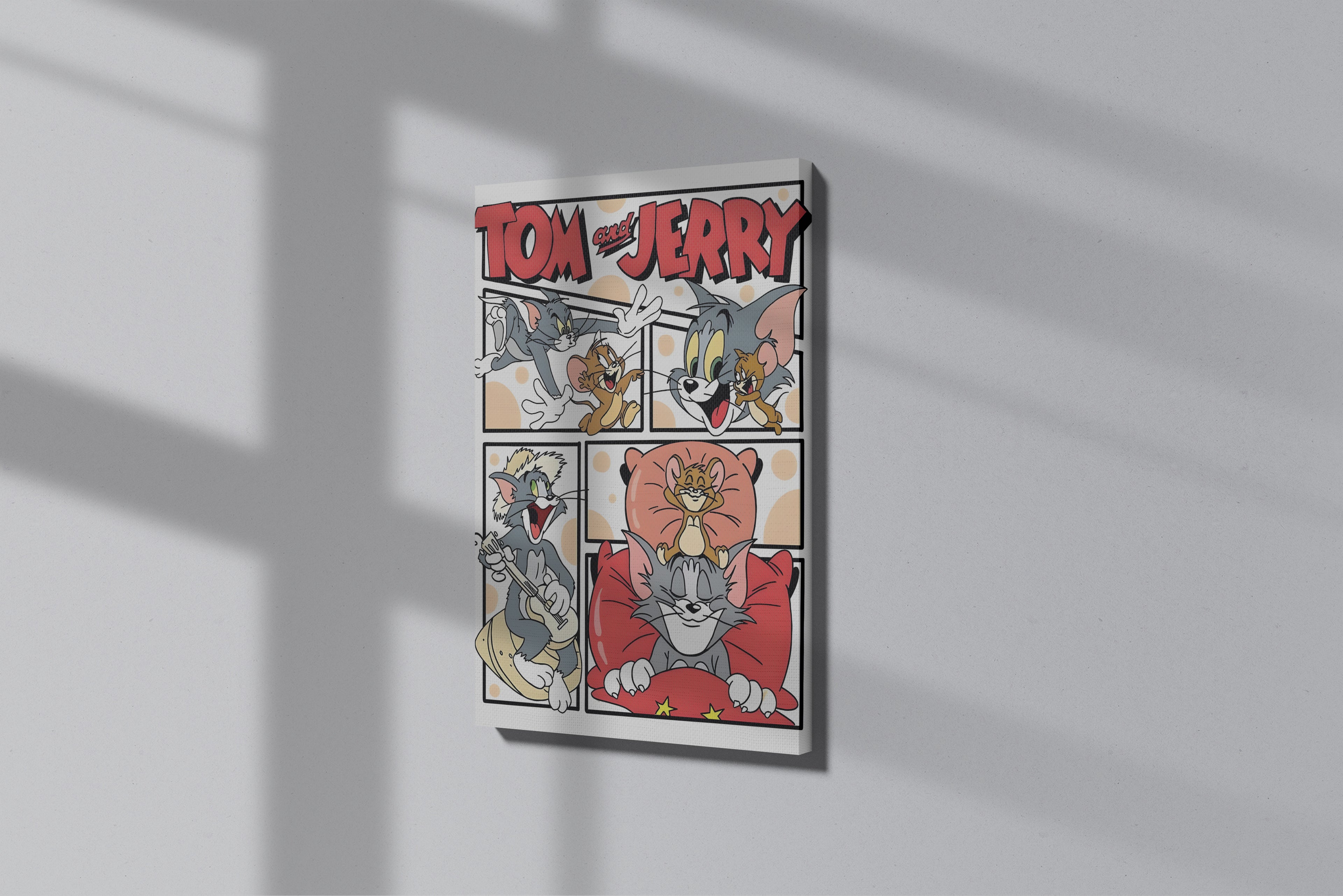 GeekCultcha Tom and Jerry Canvas Painting Cartoon Theme