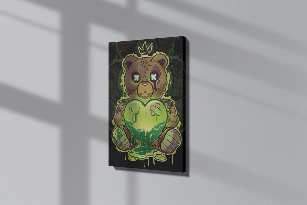 GeekCultcha Grotesque Teddy Bear Themed Premium Canvas Painting