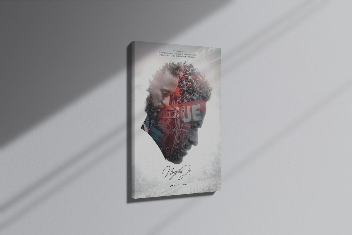 GeekCultcha Neymar Jr Football Player Premium Canvas Painting