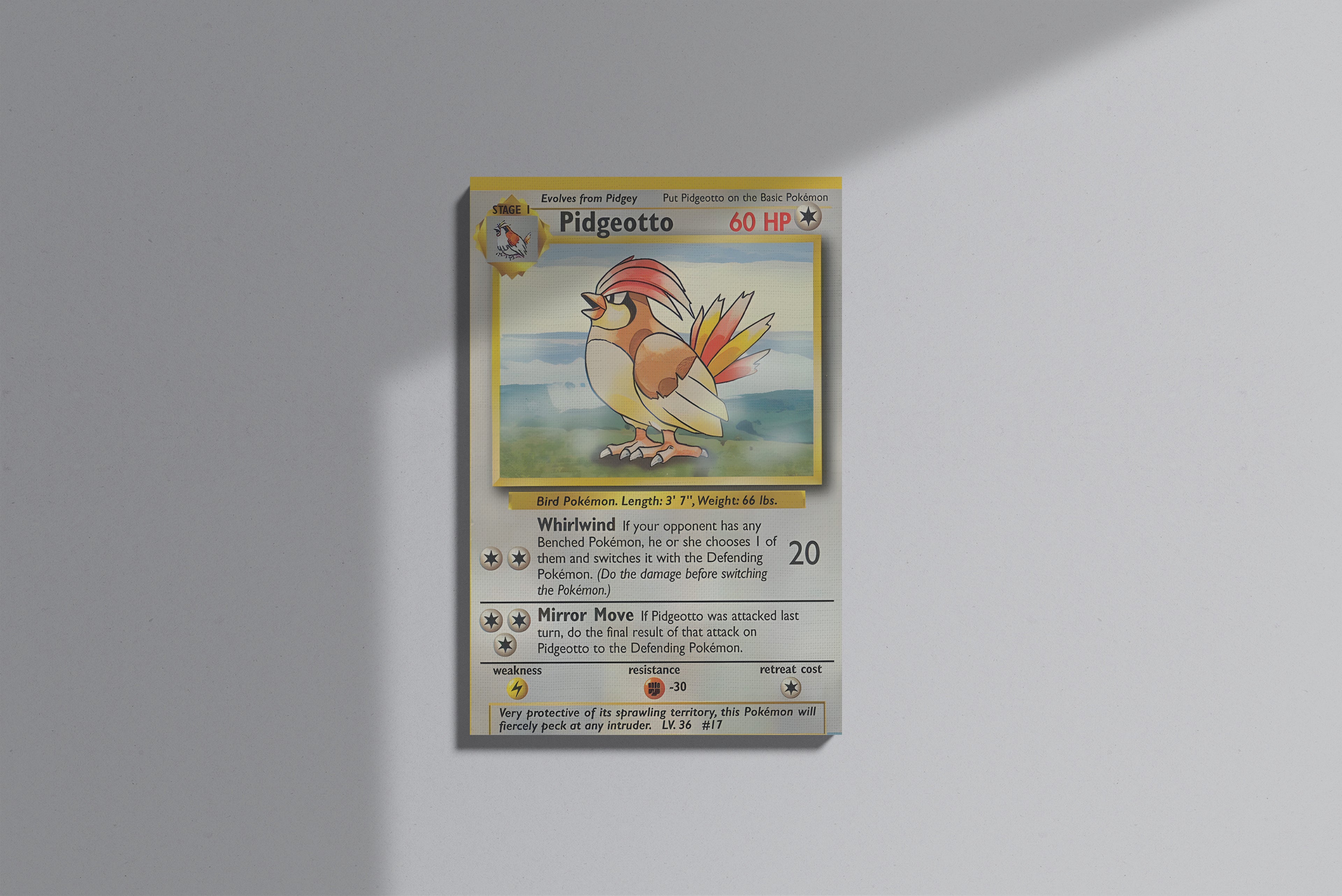 GeekCultcha Pokémon Pidgeotto Premium Canvas Print