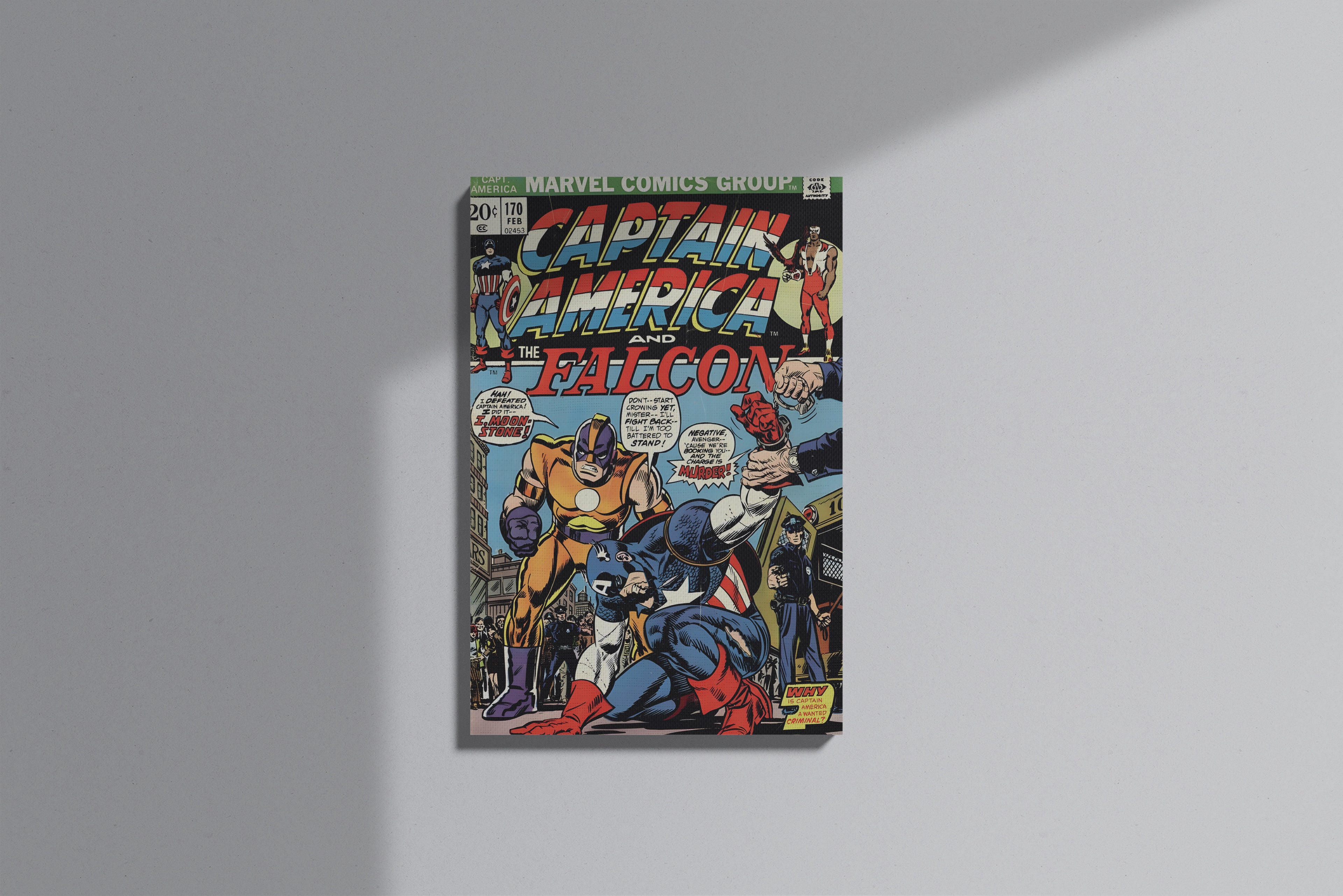 GeekCultcha Marvel Captain America and Falcon Premium Canvas Print