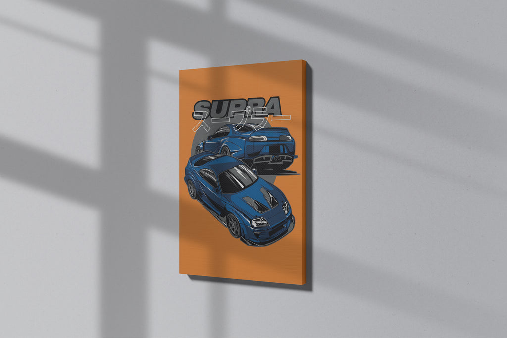GeekCultcha Toyota Supra Car Premium Canvas Print
