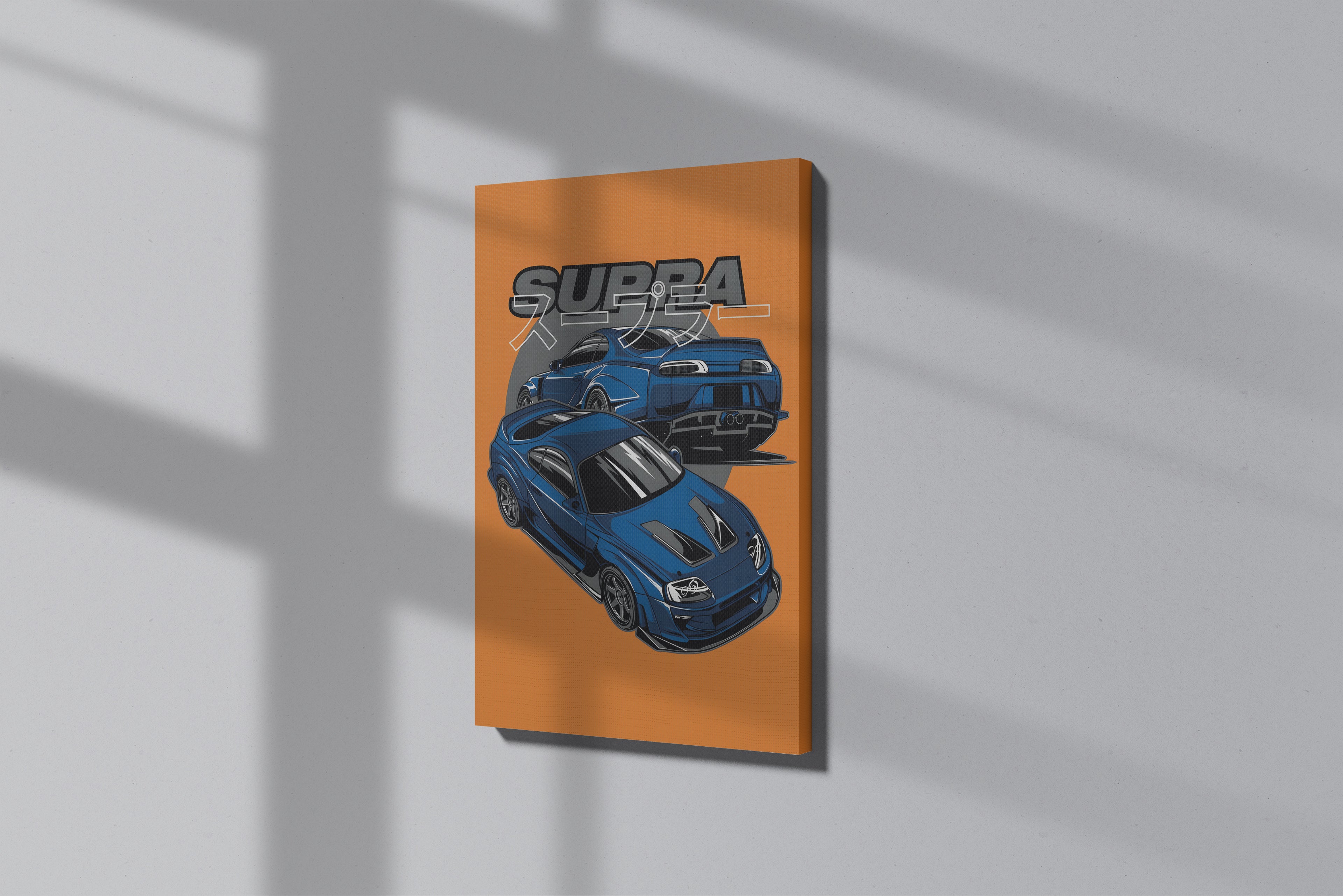 GeekCultcha Toyota Supra Car Premium Canvas Print