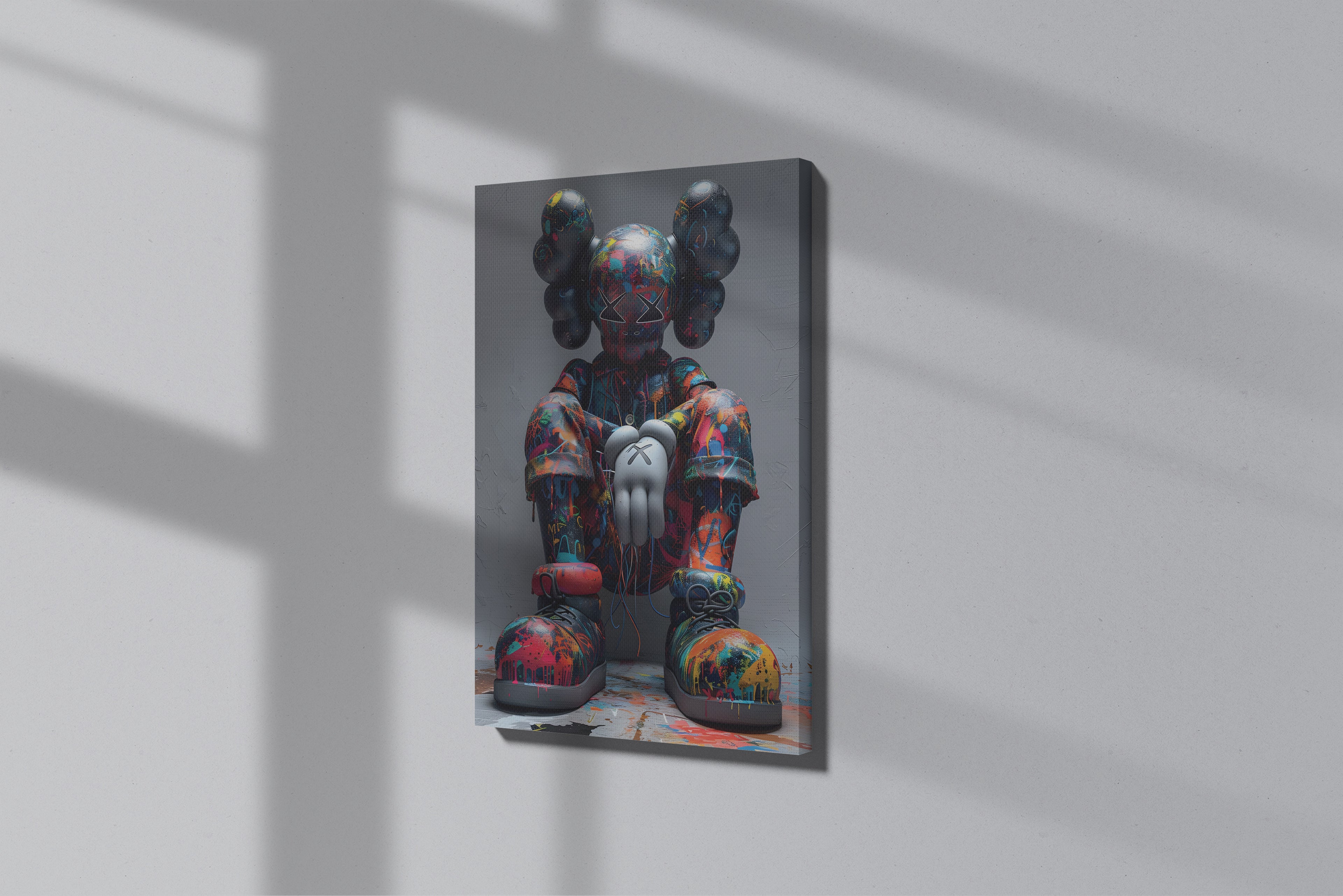 GeekCultcha KAWS Character Themed Premium Canvas Print