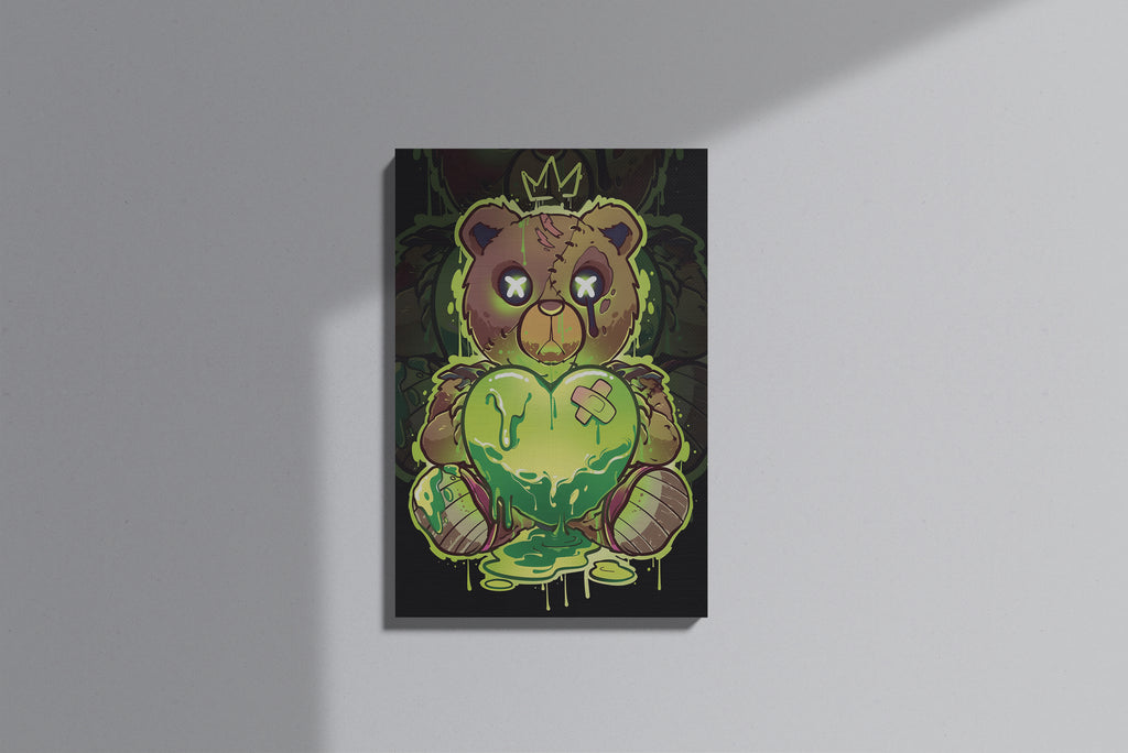 GeekCultcha Grotesque Teddy Bear Themed Premium Canvas Painting