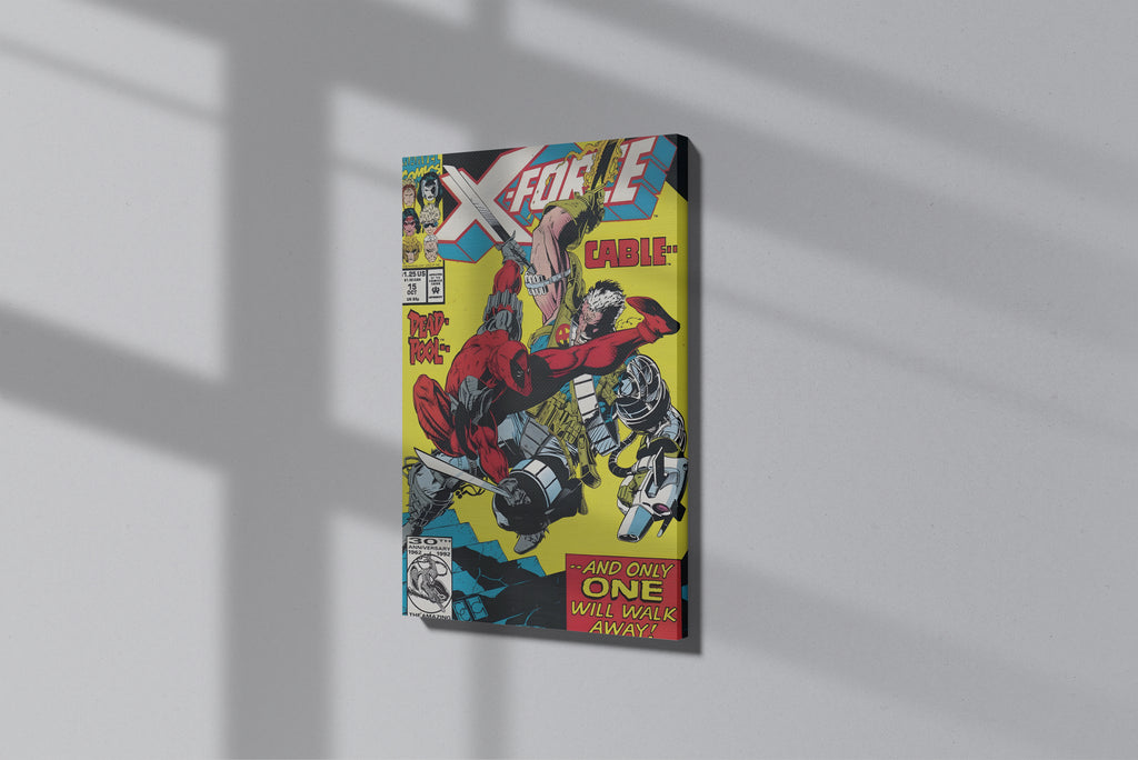 GeekCultcha Marvel X-Force Deadpool and Cable Premium Canvas Print