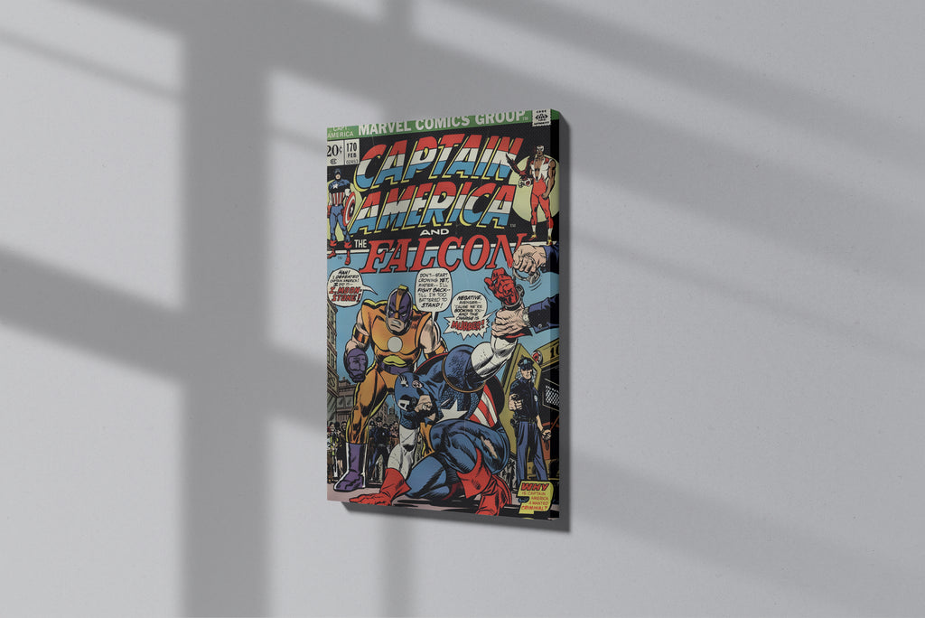 GeekCultcha Marvel Captain America and Falcon Premium Canvas Print