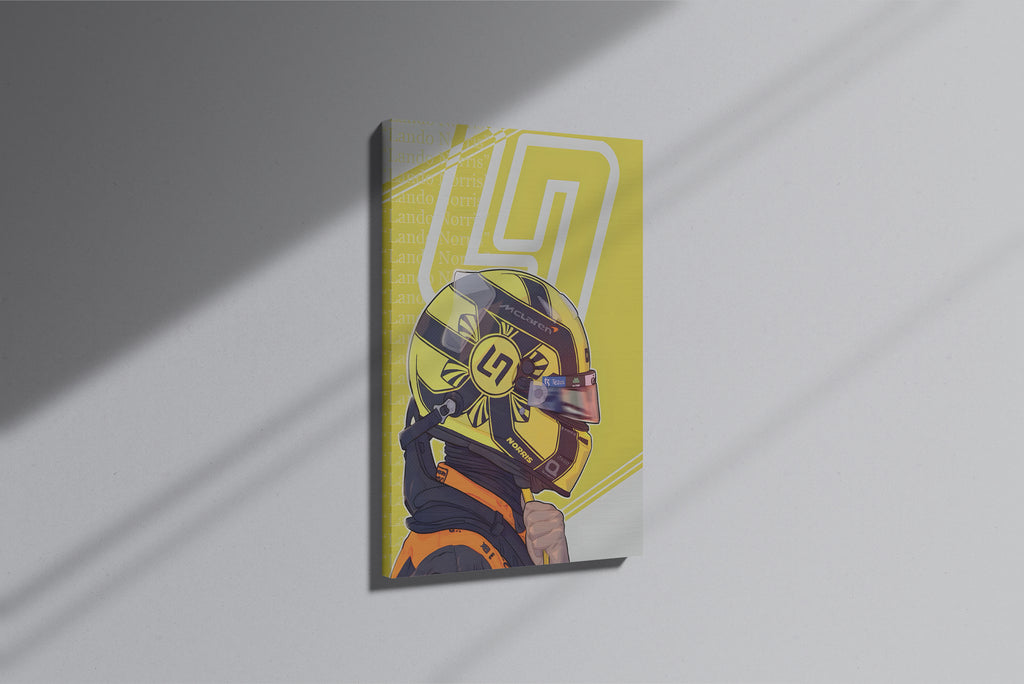 GeekCultcha McLaren Lando Norris Racing Premium Canvas Print