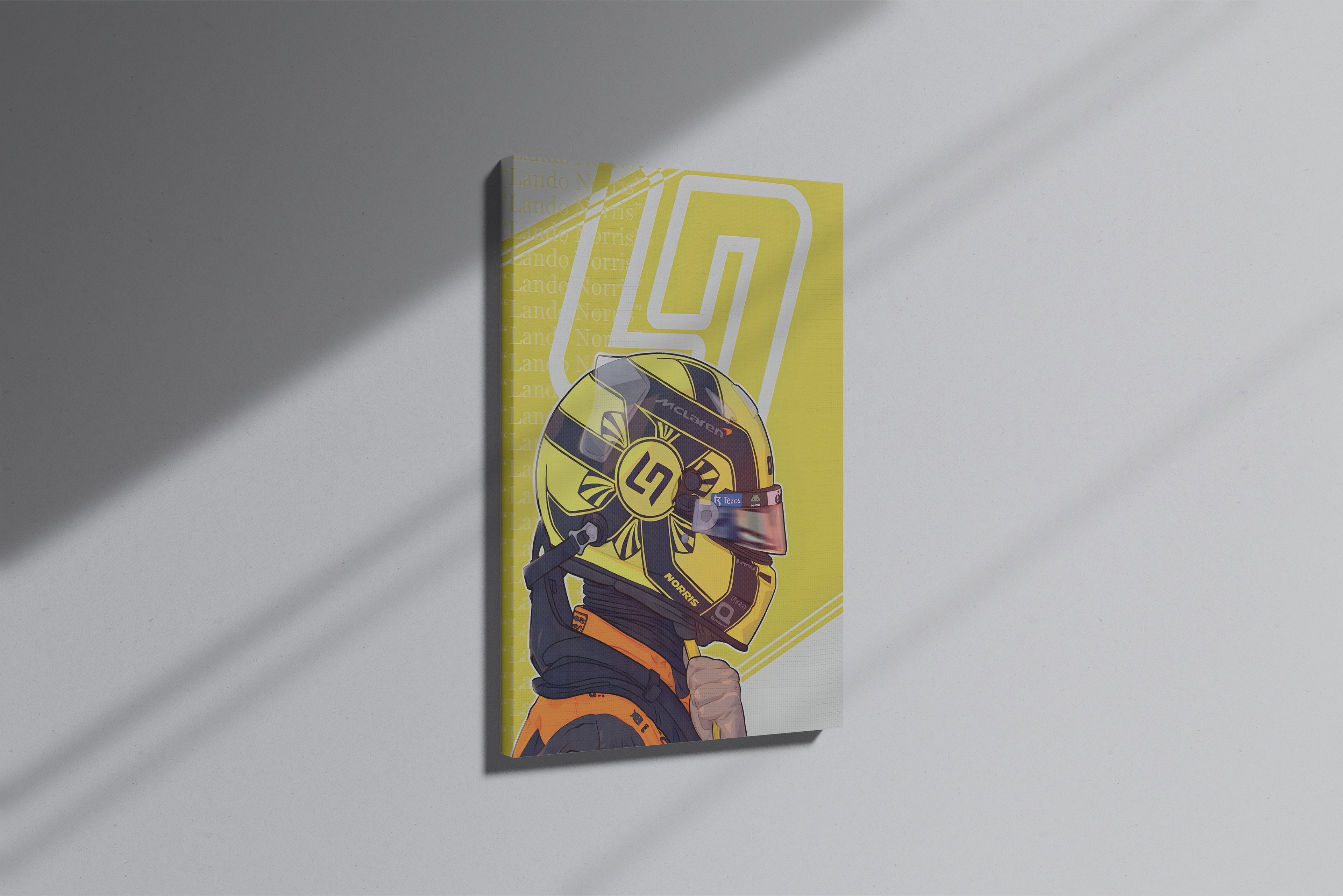 GeekCultcha McLaren Lando Norris Racing Premium Canvas Print