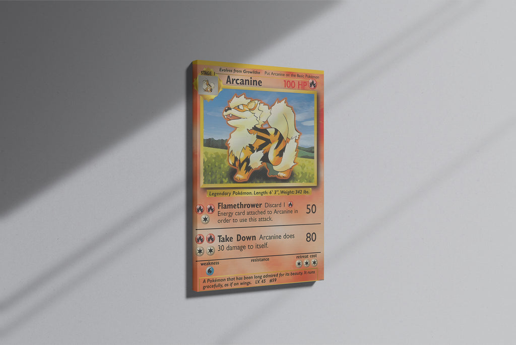 GeekCultcha Pokémon Arcanine Premium Canvas Print