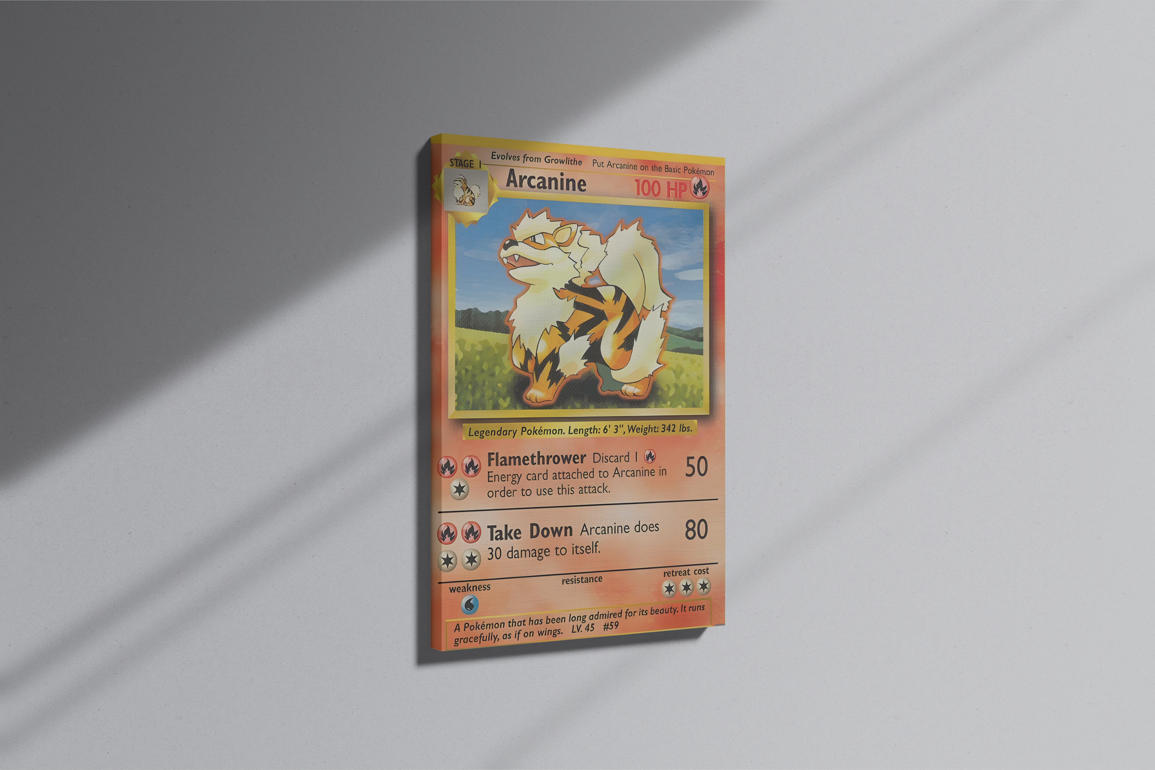 GeekCultcha Pokémon Arcanine Premium Canvas Print