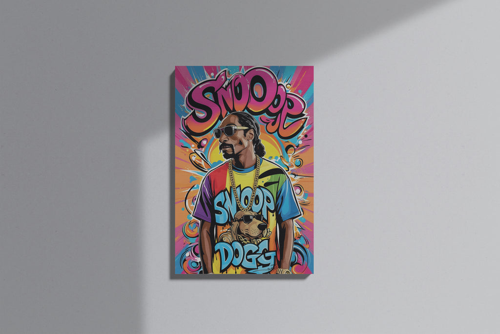 GeekCultcha Snoop Dogg Colorful Design Premium Canvas Painting