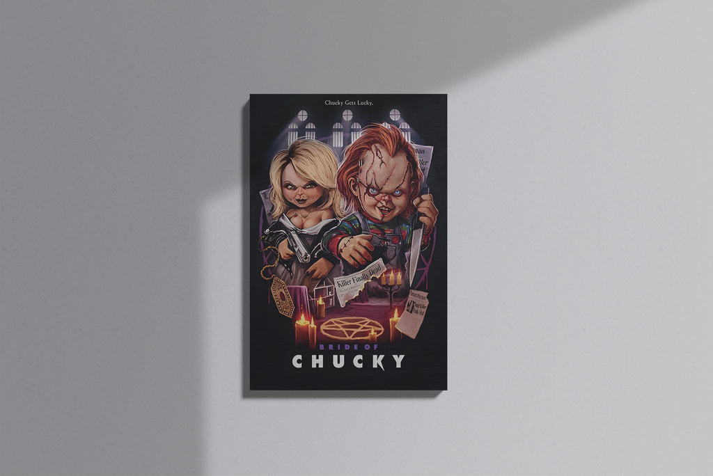 GeekCultcha Bride of Chucky Chucky and Tiffany Premium Canvas Print