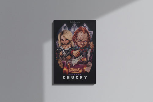 GeekCultcha Bride of Chucky Chucky and Tiffany Premium Canvas Print