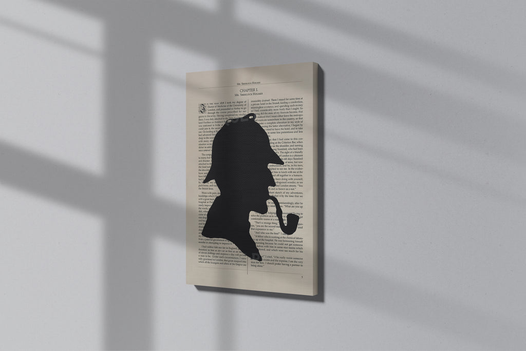 GeekCultcha Sherlock Holmes Silhouette Premium Canvas Painting