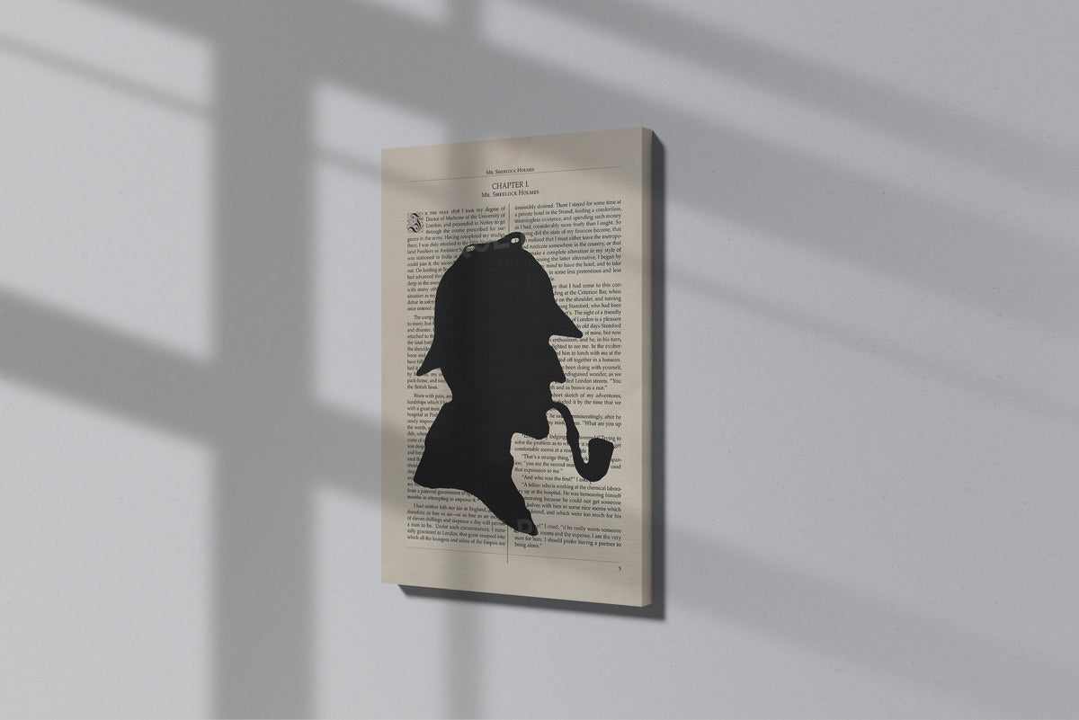 GeekCultcha Sherlock Holmes Silhouette Premium Canvas Painting