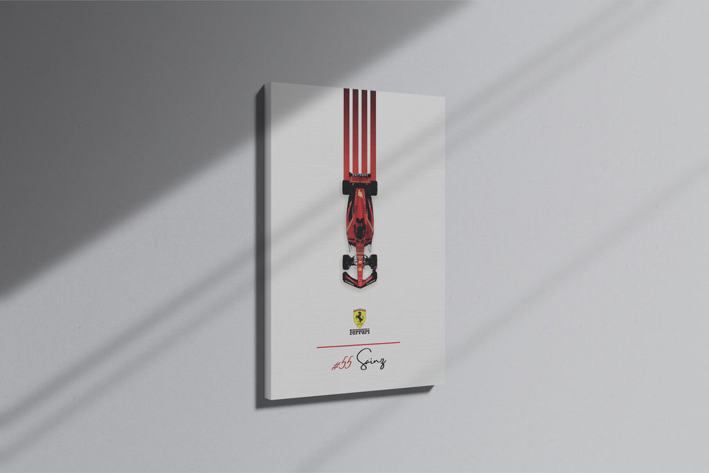 GeekCultcha Ferrari Carlos Sainz Premium Canvas Print