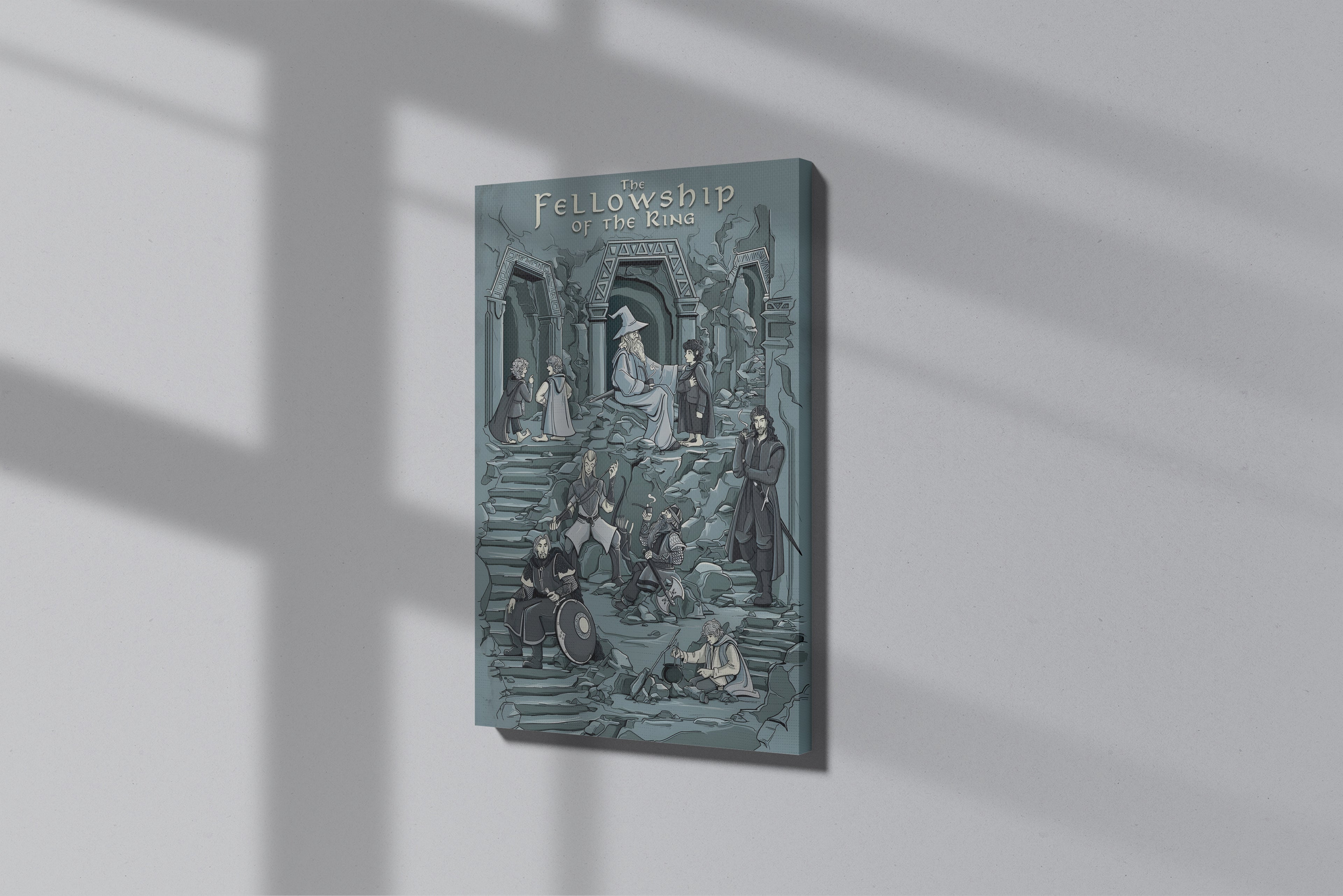 GeekCultcha The Lord of the Rings Fellowship of the Ring Premium Canvas Print