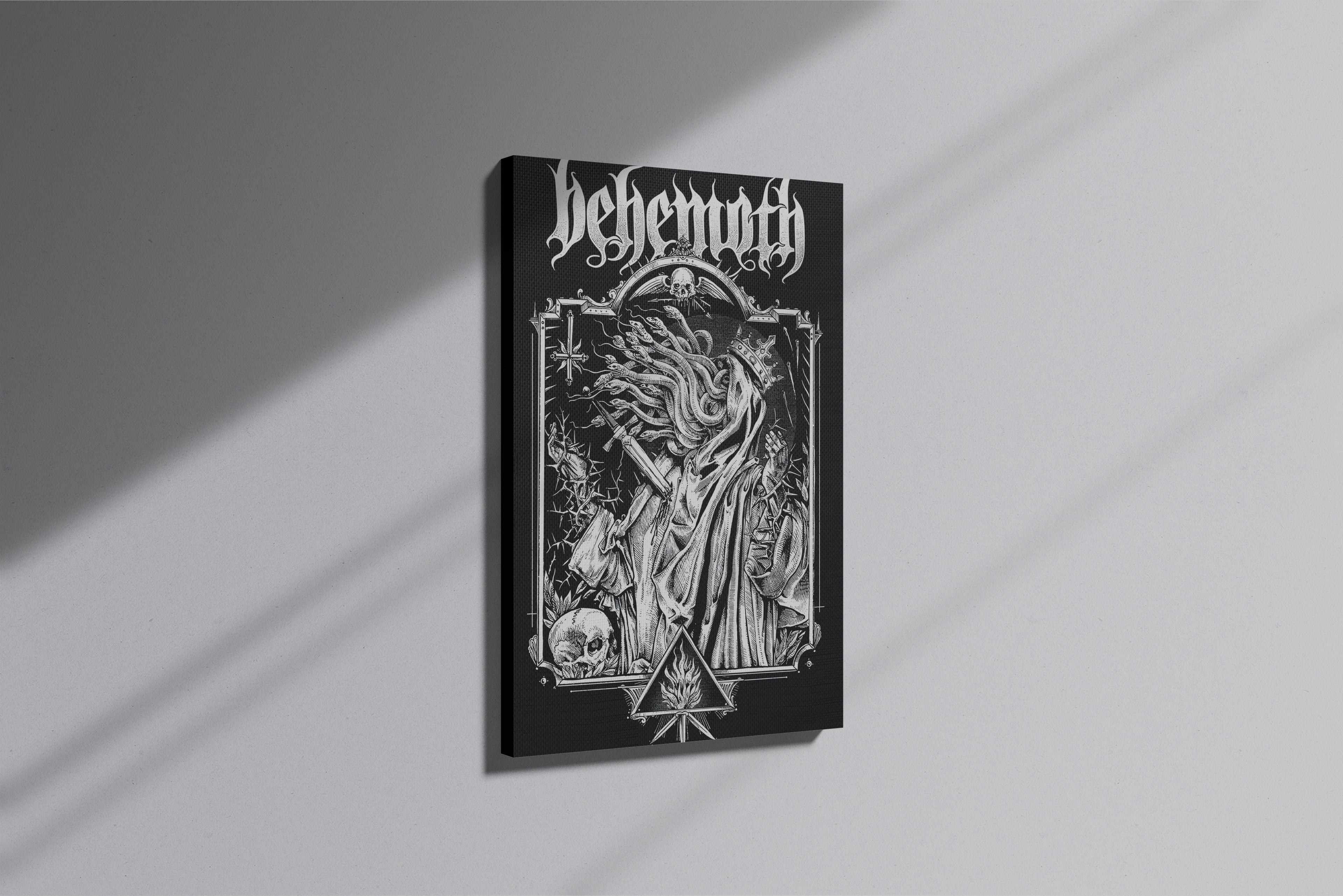 GeekCultcha Behemoth Themed Premium Canvas Painting Gothic Style