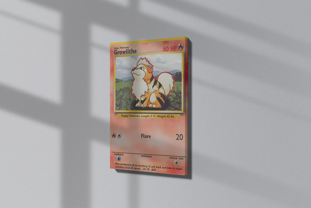 GeekCultcha Pokémon Growlithe Premium Canvas Print