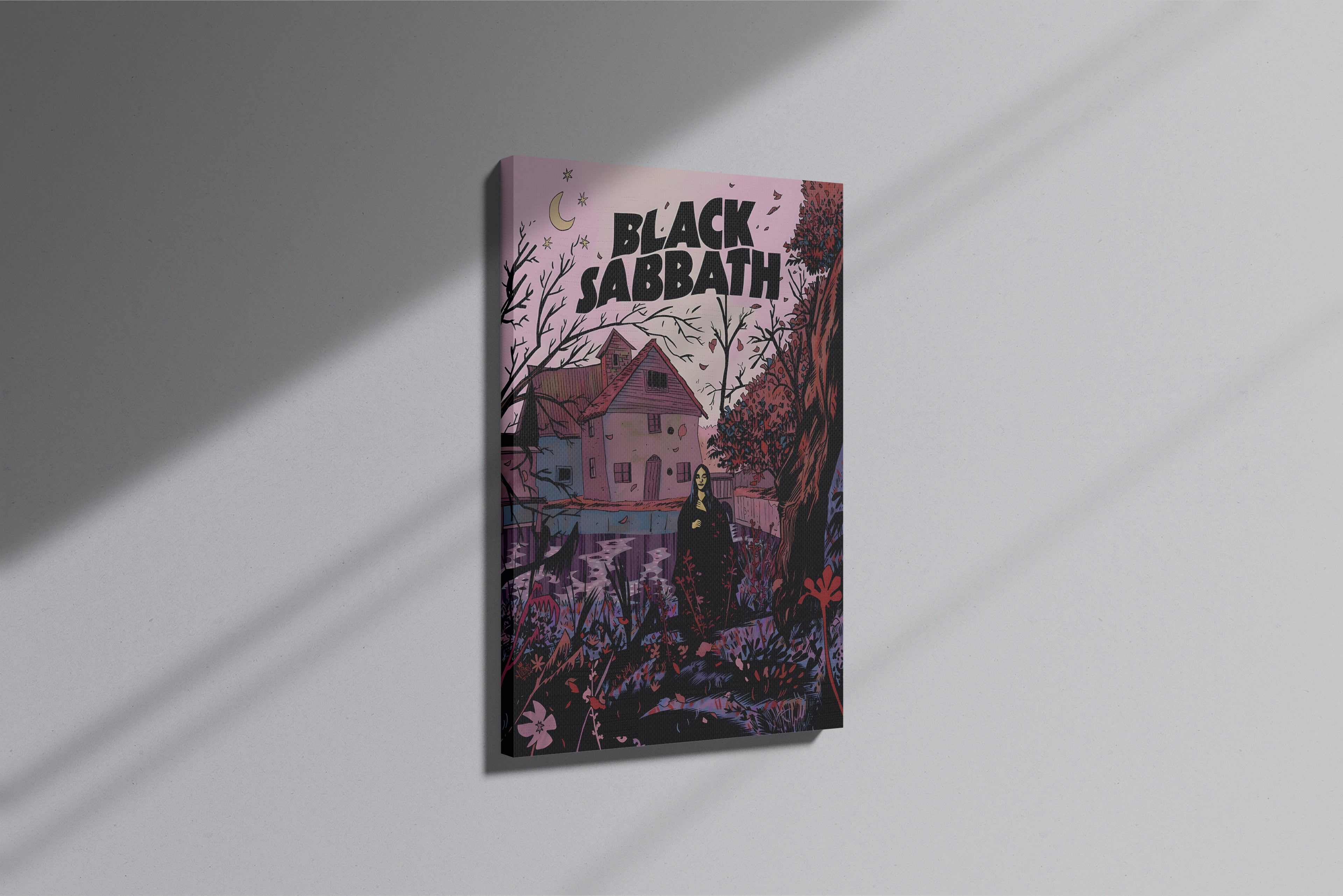 GeekCultcha Black Sabbath Album Themed Premium Canvas Painting