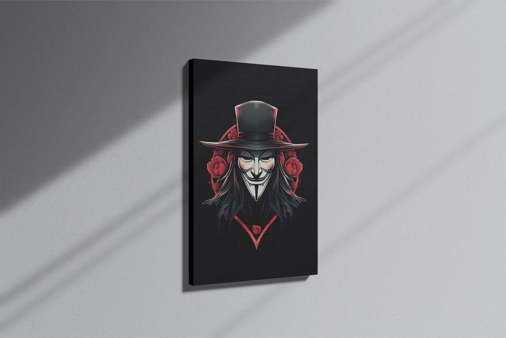 GeekCultcha V for Vendetta Guy Fawkes Premium Canvas Print