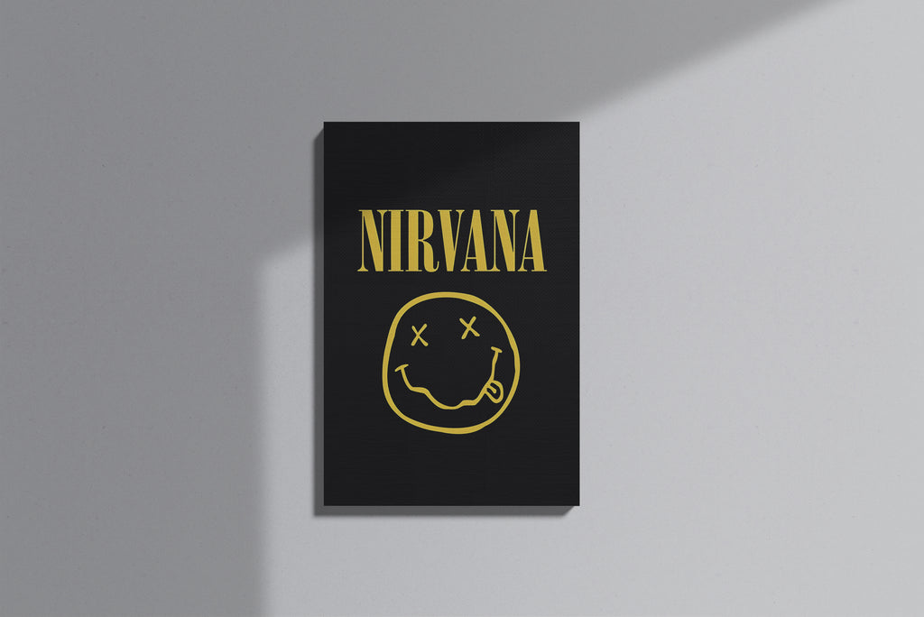 GeekCultcha Nirvana Smiley Design Premium Canvas Painting