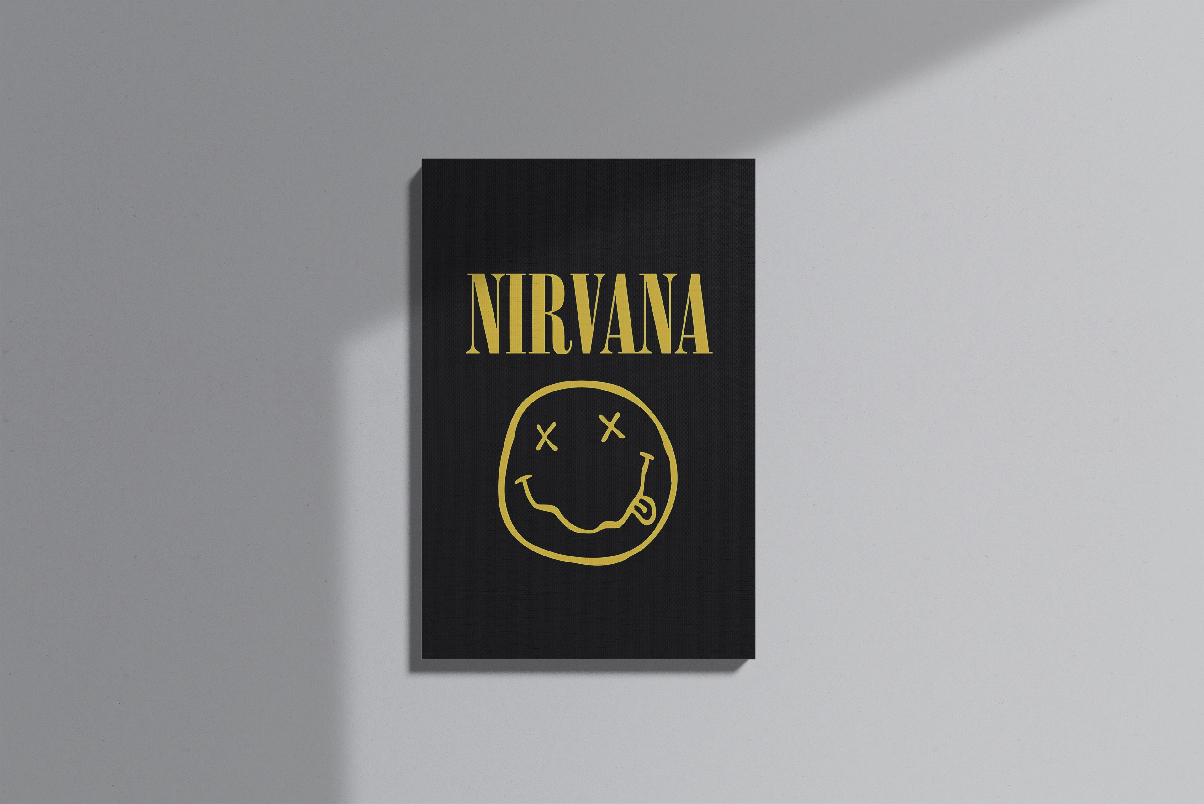 GeekCultcha Nirvana Smiley Design Premium Canvas Painting