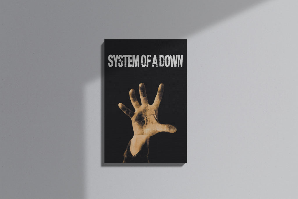 GeekCultcha System of a Down Hand Gesture Design Premium Canvas Painting