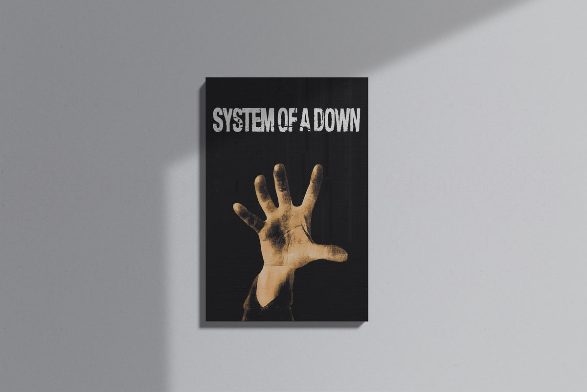 GeekCultcha System of a Down Hand Gesture Design Premium Canvas Painting