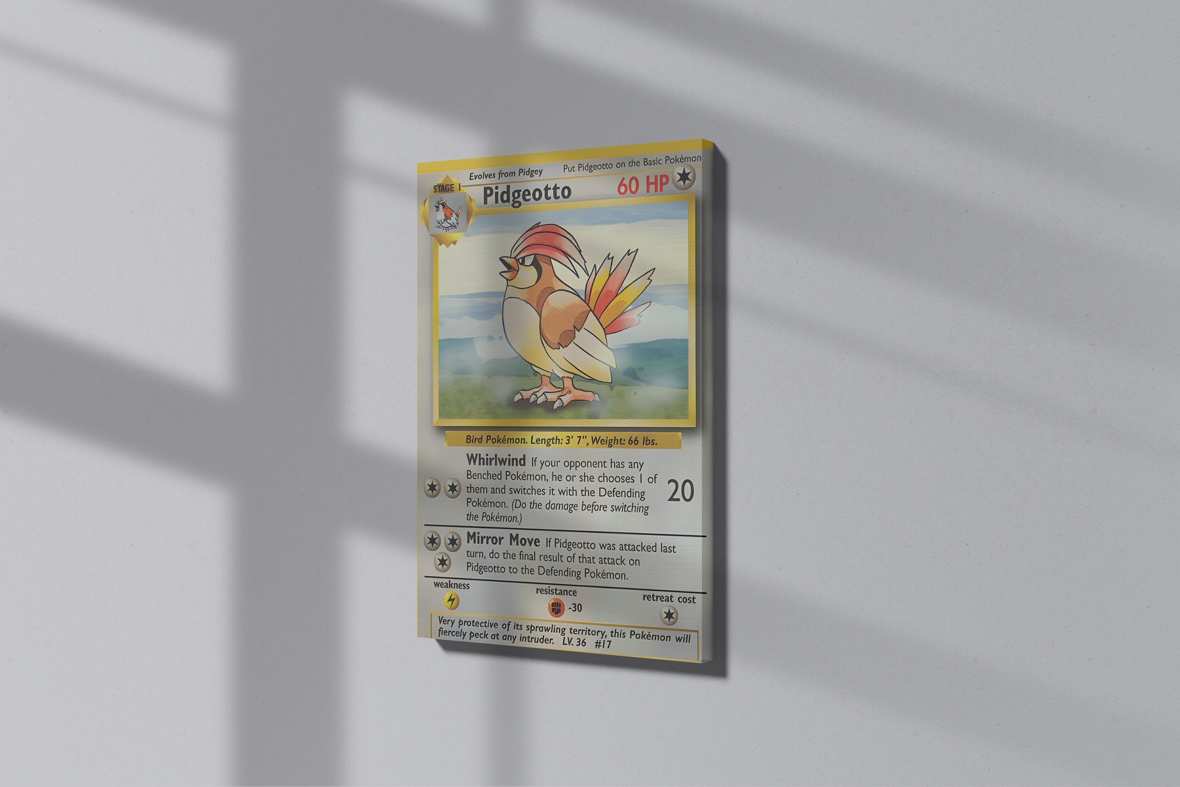 GeekCultcha Pokémon Pidgeotto Premium Canvas Print