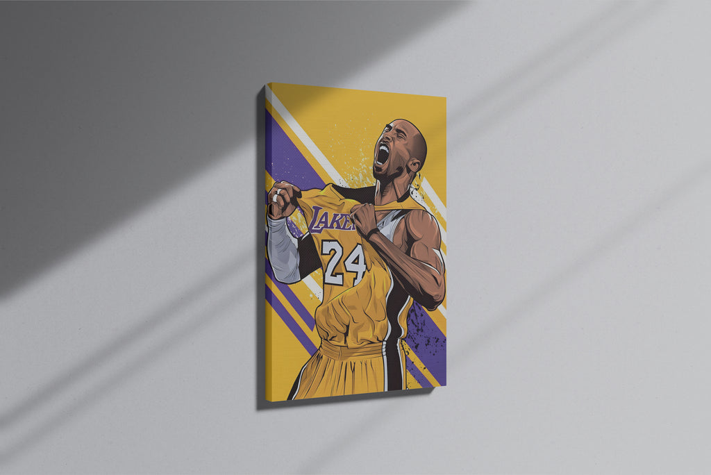 GeekCultcha Lakers Kobe Bryant Premium Canvas Print