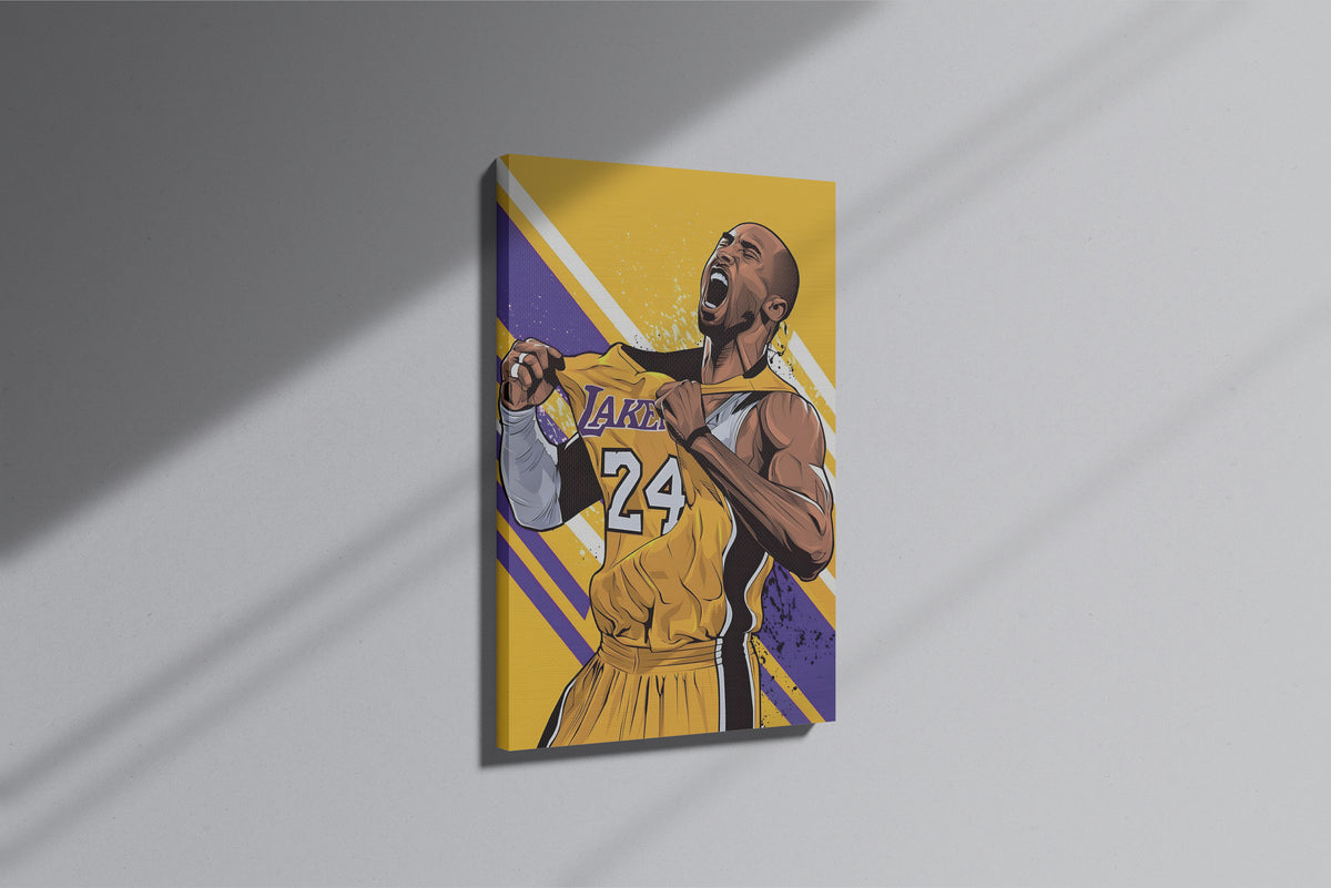 GeekCultcha Lakers Kobe Bryant Premium Canvas Print