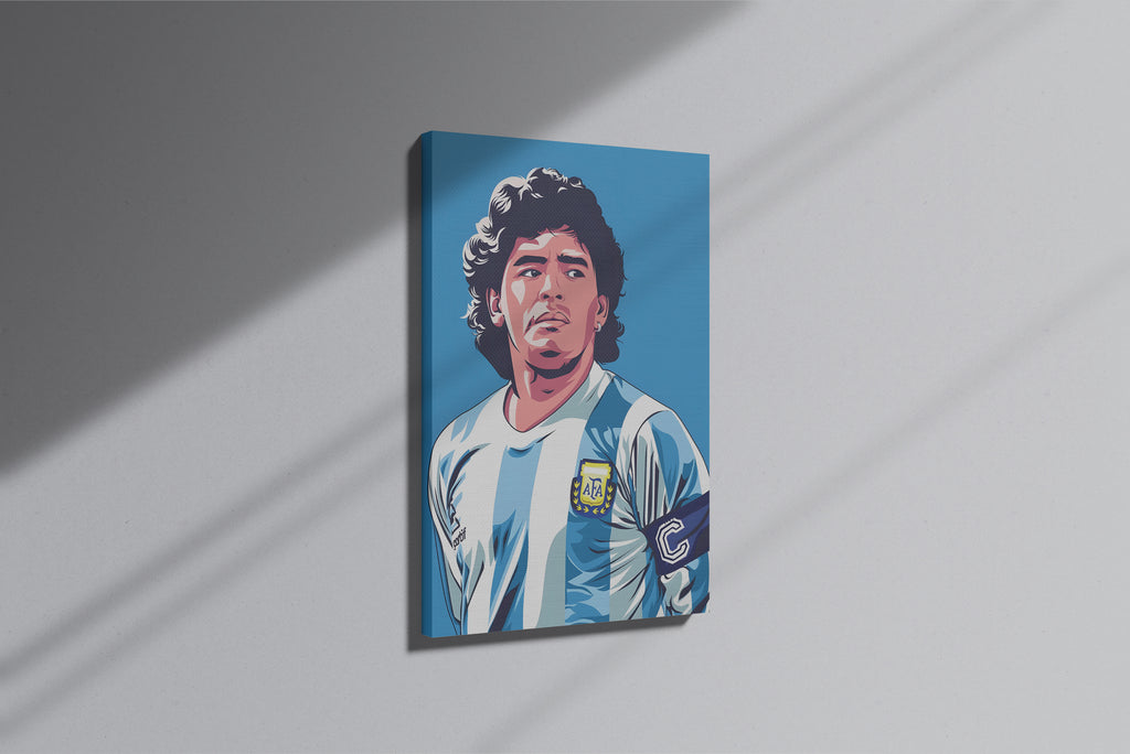 GeekCultcha Football Legend Maradona Premium Canvas Painting