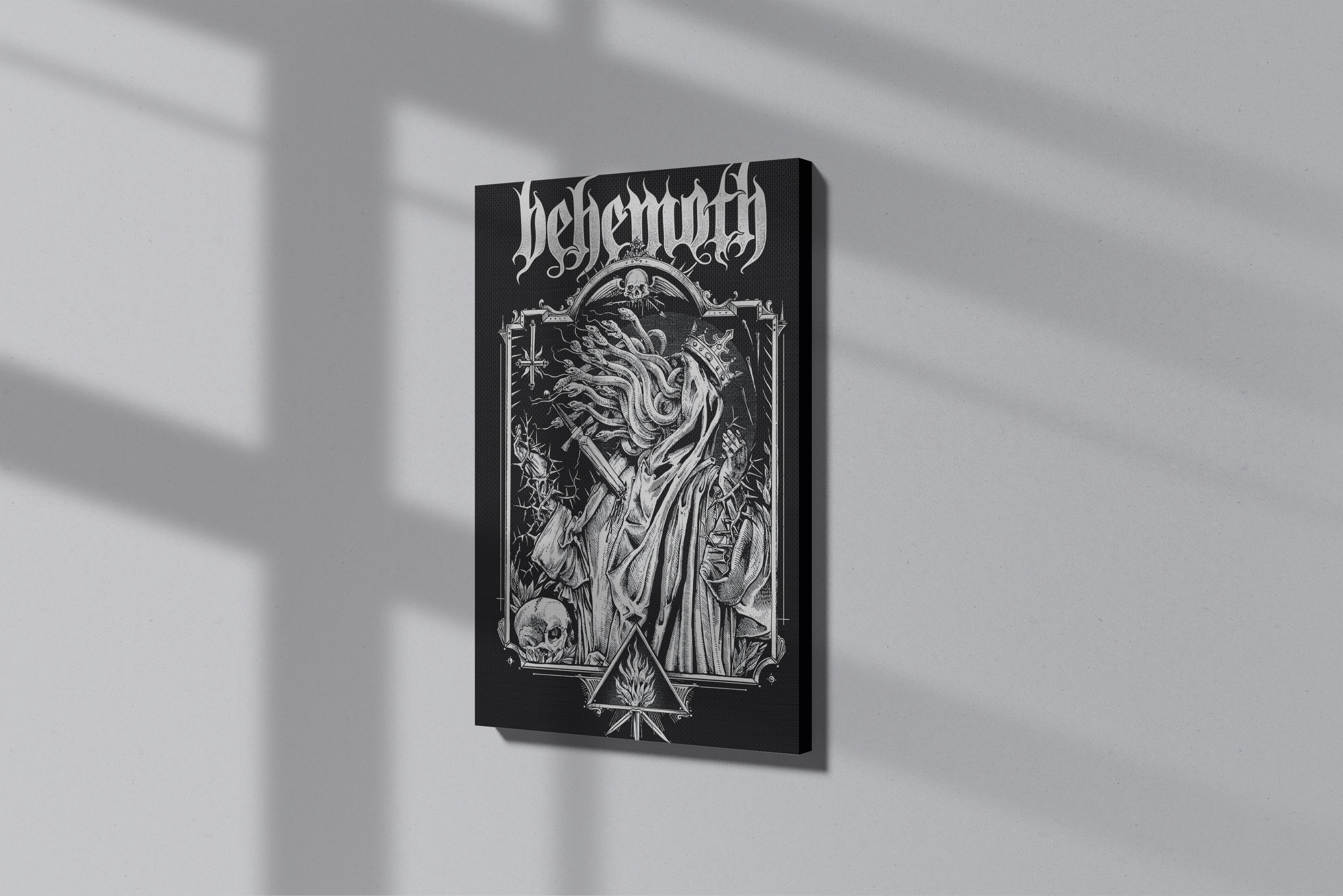 GeekCultcha Behemoth Themed Premium Canvas Painting Gothic Style