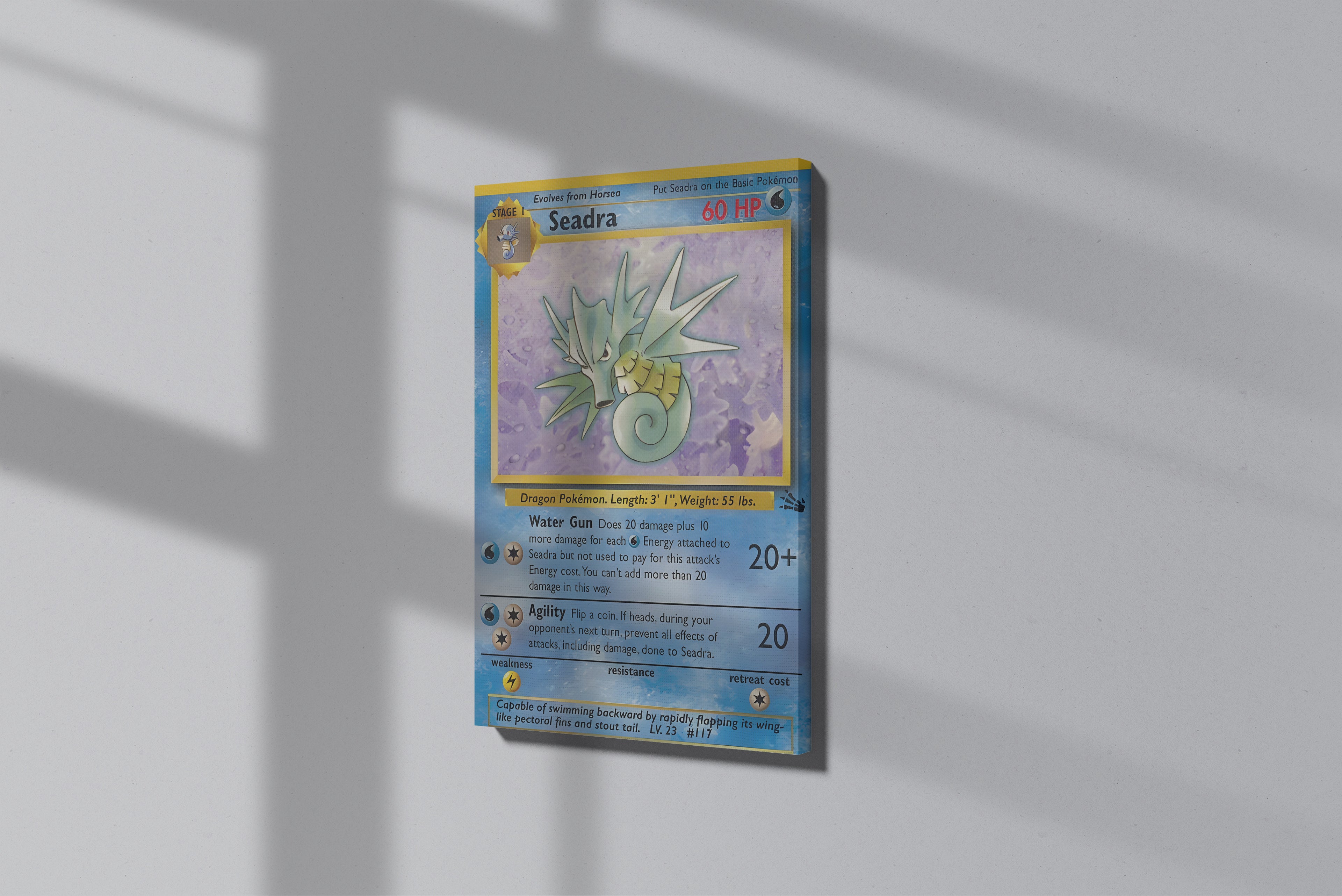 GeekCultcha Pokémon Seadra Premium Canvas Print