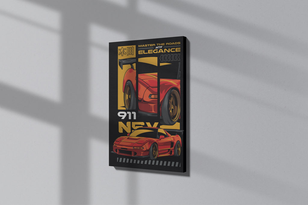 GeekCultcha Master the Roads 911 Elegance Premium Canvas Print